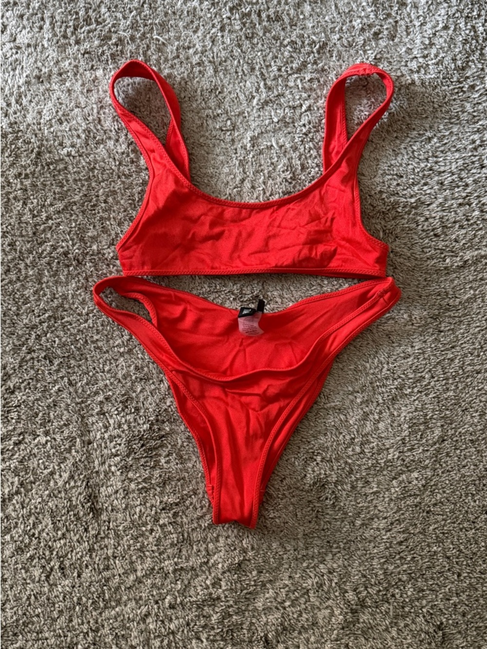 triangl swimwear Red Scoop Bikini Set